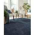 thumbnail image 4 of Unique Loom Braided Jute Collection Area Rug - Dhaka (8' Square Navy Blue), 4 of 11