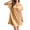Khaki, variant on Ujnder Women's Nightgown Ice Silk Thin Home Service Long Sleep Dress for Ladies Casual Sleepwear Black One Size