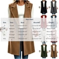 thumbnail image 3 of Xaqiouau Women's Long Sleeveless Trench Coat Lapel Collar Open Front Vest Jacket Casual Button Down Lightweight Duster Waistcoat Outerwear with Pockets, 3 of 6