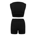 thumbnail image 6 of Babysbule Women's Summer Tops Women Sleeveless Seamless Ribbed Crop Tank High Waist Shorts Yoga Outfits Sets, 6 of 8