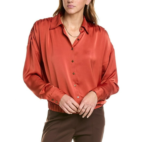 Ramy Brook womens  Sofia Blouse, xs, Orange