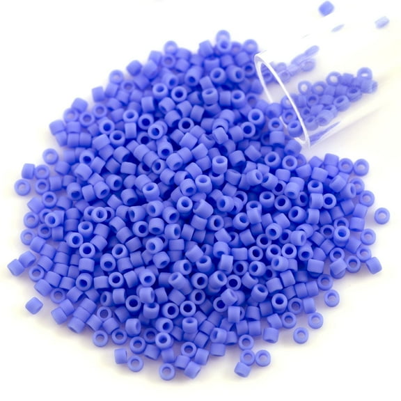 Miyuki Delica Seed Bead 11/0 Matte Cornflower Blue Opaque