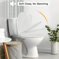 thumbnail image 2 of Soft-close toilet seat with quick-release for easy top mounting o-shape, 2 of 5
