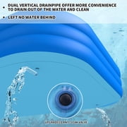 JXXRZ 120x69x25 Giant Inflatable PVC Rectangle Swimming Pool, Premium Family Pool for Indoor & Outdoor, Foldable with Mesh Support & Quick Drain
