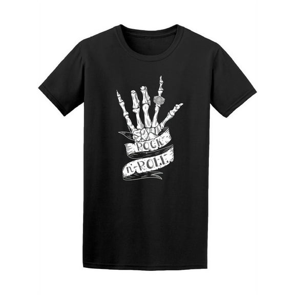 Skeleton Rock And Roll T-Shirt Men -Image by Shutterstock, Male 3X-Large