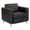 Black, variant on Scranton & Co Accent Chair with AC and USB Charging Station in Black Fabric