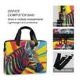 thumbnail image 4 of 16" Laptop Briefcase, Detachable Anti-Slip Shoulder Strap, Multi-Compartment Work Travel Bag Art Illustration Of A Zebra, 4 of 8