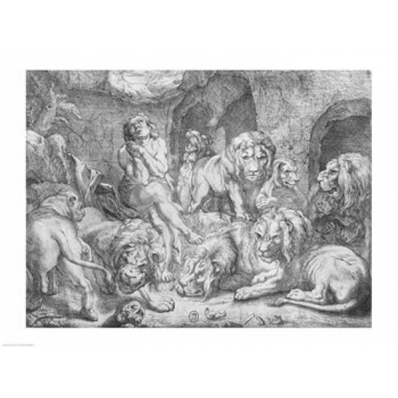 Daniel in the lions' den Poster Print by Peter Paul Rubens (24 x 18)