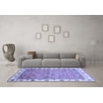 thumbnail image 3 of Ahgly Company Machine Washable Indoor Rectangle Oriental Blue Traditional Area Rugs, 5' x 7', 3 of 4