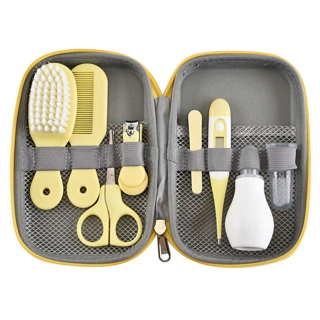 Preparación kit de aseo para bebés con cepillo para el cabello corta nasal