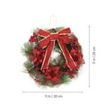 thumbnail image 2 of Frcolor Christmas Wreath Window Door Wreaths Wreath Pine Flower Reef Artificial Front Ornaments Poinsettia Hanging Fireplace, 2 of 7