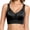 Black, variant on Women Wirefree Seamless Comfort Bra, Lace Trim Racerback Padded Everyday Support Lounge Bralette Purple XXXL