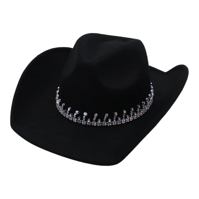 Sombrero de vaquero Yinane Occidental Ala Ancha Negro