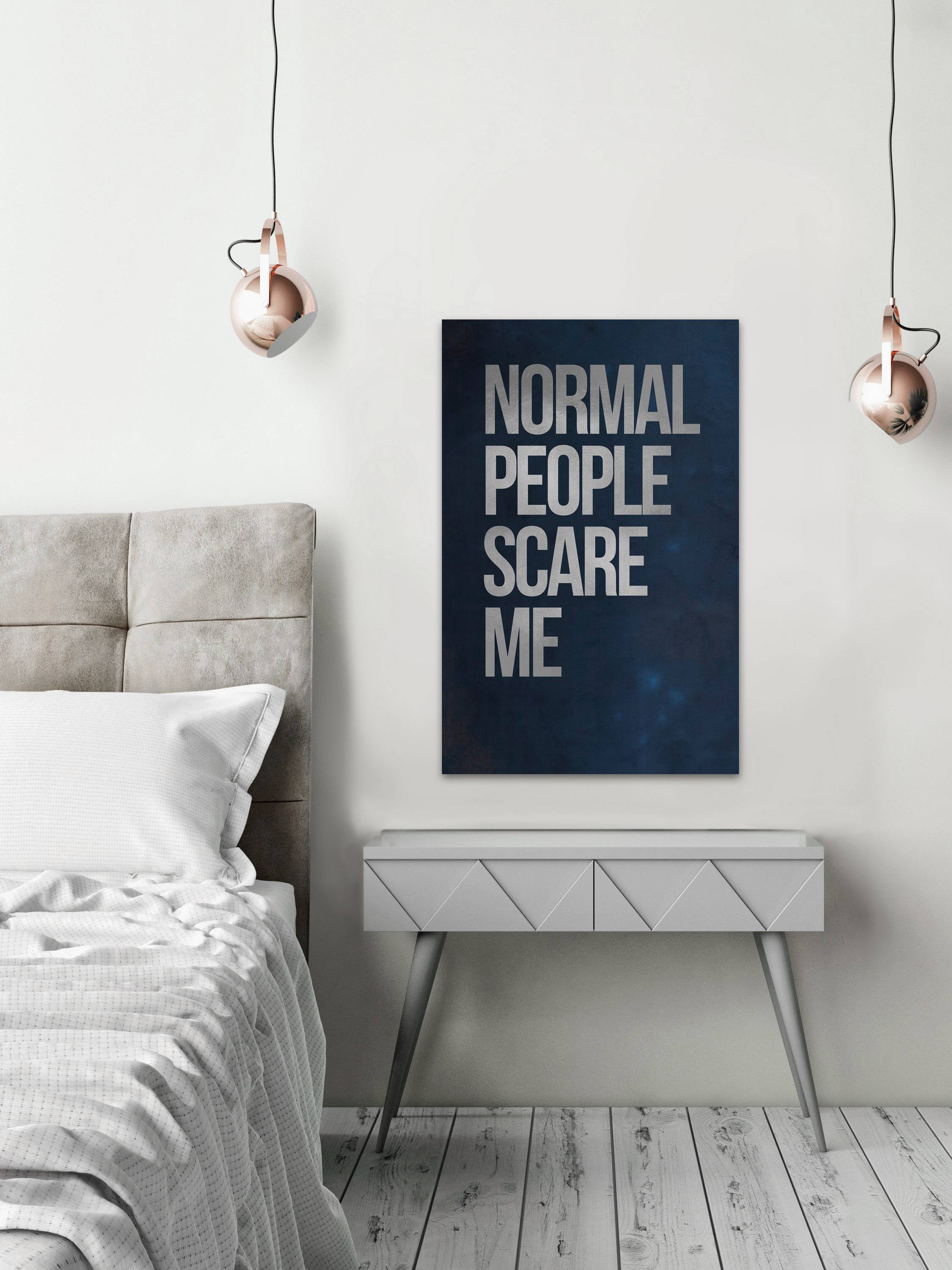 Normal People Scare Me Painting Print on Wrapped Canvas