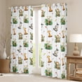 thumbnail image 2 of Homewish Tropical Monstera Leaf Black Out Curtains,Zoo Animal Giraffe Curtains Pack of 2 (42x63 Each),White Green Brown Bedroom Curtains For Boys Girl,Microfiber Bedroom Decor, 2 of 6