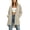 Khaki, variant on Women Oversized High Low Hem Drawstring Hood Zip Up Long Sweatshirt Jacket Coat