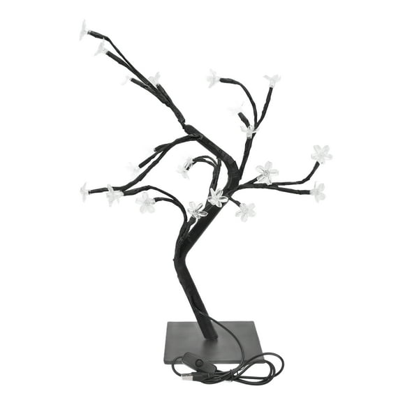 Lámpara de árbol de cerezo en flor, de plástico PVC, con 24 LED, para decoración del hogar.