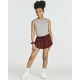 thumbnail image 6 of Real Essentials 4 Pack: Girls 2-in-1 Flowy Shorts with Spandex Liner Youth Butterfly Skirts - Athletic Dance (Ages 4-18), 6 of 6