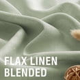 thumbnail image 6 of Turquoize Natural Linen 63"L x 52"W inches Long Light Filtering Semi Sheer Curtains Back Tab Loop Pocket 2 Panel Draps, Sage, 6 of 6