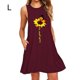 thumbnail image 1 of Vestido corto sin mangas Midi Vest Dress Mujer Print Summer Outfits, Wine Red, L Methold AP002125-11, 1 of 5