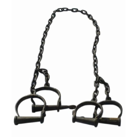 Collectible Badges Iron Georgetown County Plantation Leg Irons Handcuffs Costume Prop