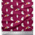 thumbnail image 1 of Soimoi Poly Georgette Fabric Ghost Halloween Decor Fabric Printed Yard 52 Inch Wide, 1 of 3