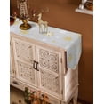 thumbnail image 5 of Table Runner Dresser Scarves Merry Christmas Winter Snowflake Cotton Linen Burlap Table Cover White Gold Snow on Gray Table Runners for Family Kitchen Dining Holiday Party Banquet Decor, 5 of 5