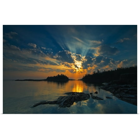 Ontario Marine - Great BIG Canvas | Rolled Mike Grandmailson Poster Print entitled Sunrise On Georgian Bay, Fathom Five National Marine Park, Ontario, Canada