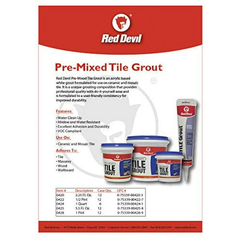 工芸品 strawberrymixpie Red Devil Pre-Mixed Mosaic and Ceramic Tile Grout Repair