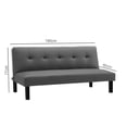 thumbnail image 3 of Sofá Cama Mainstays 3 Plazas Gris, 3 of 4