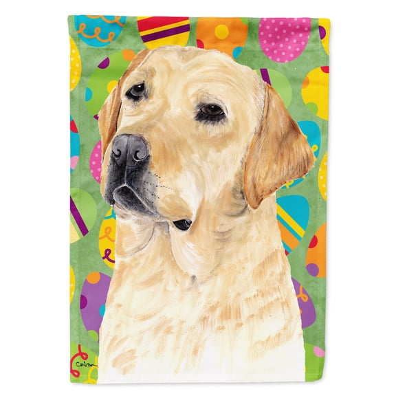Carolines Treasures SC9456-FLAG-PARENT Labrador Easter Eggtravaganza Flag  multicolor