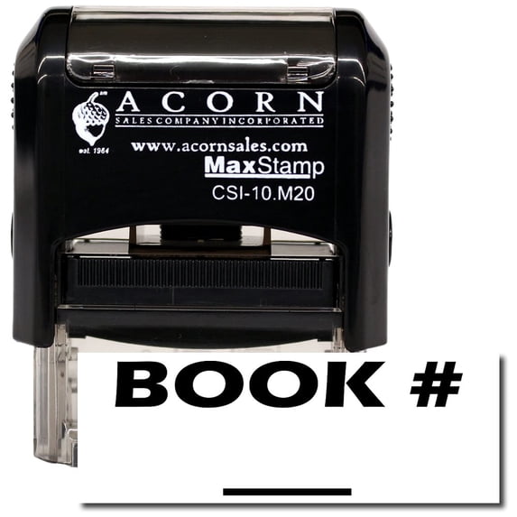 Self-Inking Book # Stamp with Green Ink