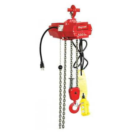 - Dayton Electric Chain Hoist, Red, 4GU71