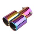thumbnail image 1 of Car Exhaust Tip Stainless Steel Dual Tailpipe Throats Muffler Exhaust Tip Auto Modification Supplies, 1 of 9