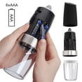 thumbnail image 6 of Gustave 2 Pack Gravity Electric Pepper and Salt Grinder Set Battery Operated Automatic Pepper Salt Mill Grinders with LED Light, Adjustable Coarseness, 6 of 8