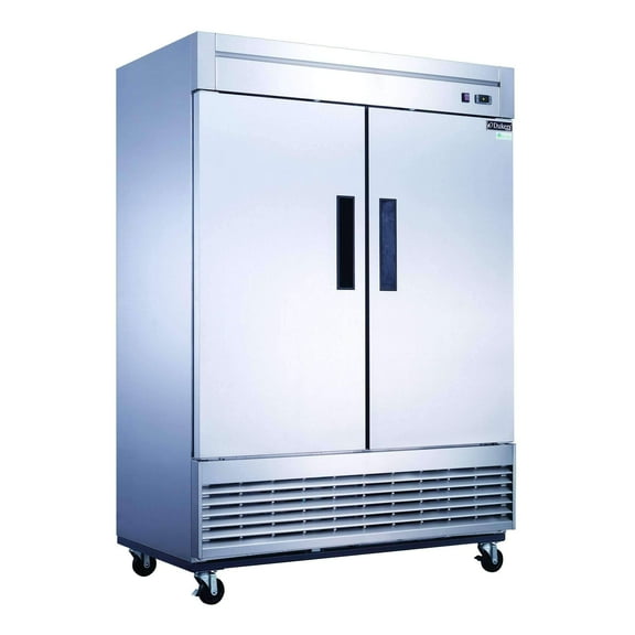 Dukers - D55R 2-Door Commercial Refrigerator in Stainless Steel