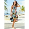 thumbnail image 2 of LASCANA Women's High Low Cutout Dress Screen Print, 2 of 5