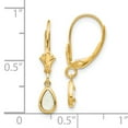 thumbnail image 2 of 14K Yellow Gold 6x4mm Opal/October Earrings, 2 of 2