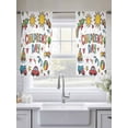 thumbnail image 5 of Children's Day Sheer Curtains 2 Panels Set Cartoon Sun Castle Boat Truck Leather Ball Love Sheer Window Curtains Light Filtering Rod Pocket Voile Drapes for Bedroom Living Room 52"x54", 5 of 9