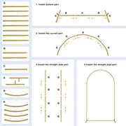 ATR ART to REAL 7.2ft Balloon Arch Stand,Metal Backdrop Stand,Wedding Arbors for Ceremony,Gold