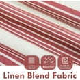 thumbnail image 2 of DriftAway Chris Vertical Striped Pattern Linen Blend Lined Thermal Insulated Blackout and Room Darkening Grommet Linen Curtains for Farmhouse Printed 2 Panels 52 Inch by 108 Inch Red, 2 of 5