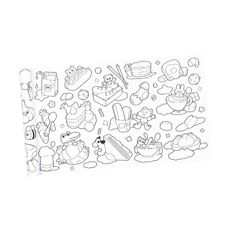 sixwipe Coloring Paper Roll for Kids, 118 x 11.8 Inch Large