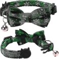 thumbnail image 3 of Paquete de 2 collares navideños para gatos con lazo y cascabel, ajustables, de seguridad, 3 of 3