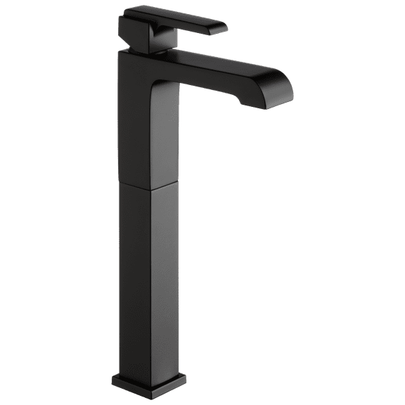 Delta Ara Single Handle Vessel Bathroom Faucet, Matte Black