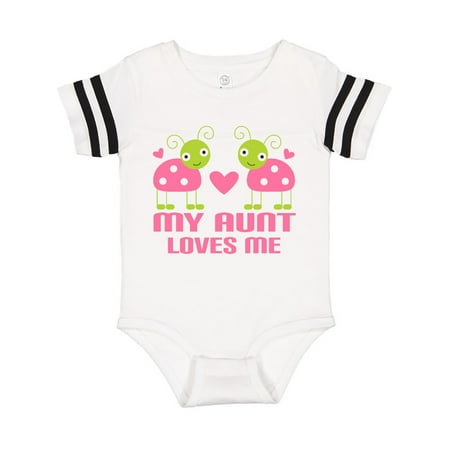 

Inktastic My Aunt Loves Me Gift Baby Girl Bodysuit