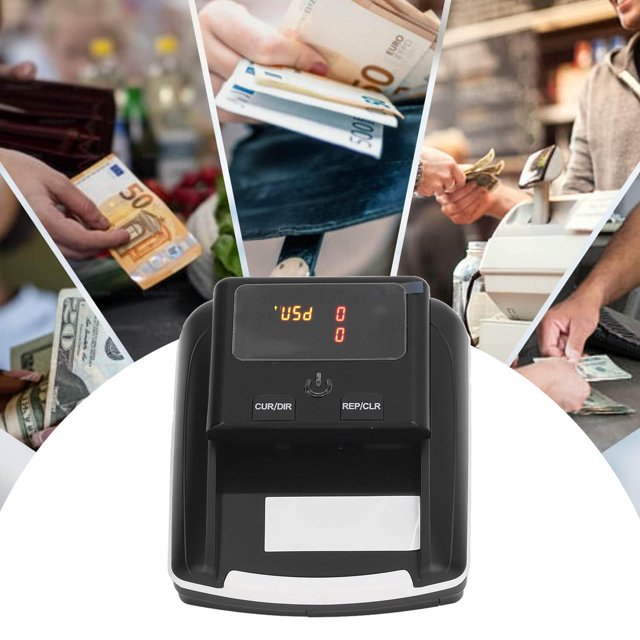 Detector de Billetes Falsos Detector Automático de Billetes Falsos con Sensores Infrarrojos Magnéticos y Ultravioleta Máquina Contadora de Dinero para Dinero en USD y EUR ANGGREK Otros