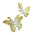 thumbnail image 4 of 2 mariposas artificiales gigantes decorativas, ligeras, para fotos de bodas. Amarillo, 4 of 9