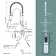 thumbnail image 7 of Wowow 20.7 in. Single Handle Convenient Pull Down Sprayer Kitchen Faucet in Polished Chrome with Soap Dispenser, 7 of 7
