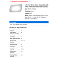thumbnail image 2 of Left Door Mirror Glass - Compatible with 1992 - 1999 Chevy C1500 Suburban 1993 1994 1995 1996 1997 1998, 2 of 2
