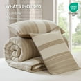 thumbnail image 2 of Lisonu 3-Piece Full/Queen Comforter Set, Boho Waffle Weave 100% Cotton Bedding, Oversized All-Season Comforter and 2 Shams, Tan, 2 of 20
